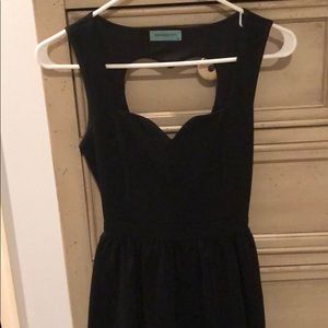 Heart back open dress